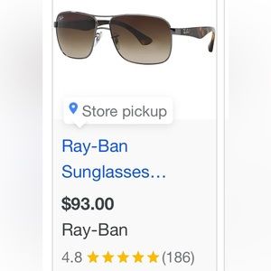 $10 Ray-Ban men’s sunglasses. On posh show this Thursday 7/27.